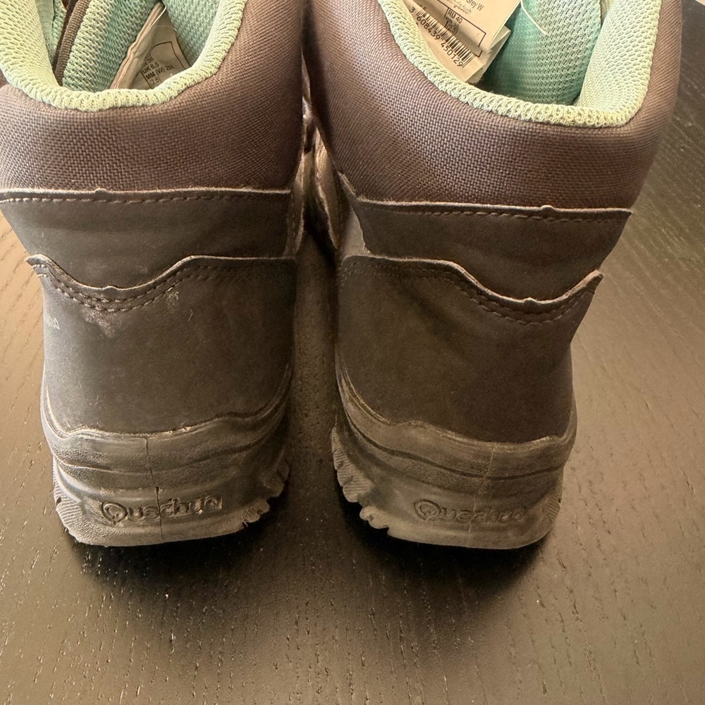 Quechua Gray and Mint Hiking Boots - Picture 8 of 10